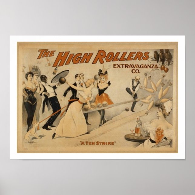 Poster vintage Bowling (Devant)