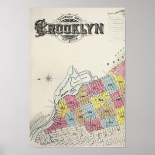 Poster Vintage Brooklyn Map