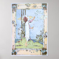 Vintage "Butterflies All Blue" par Jessie M. King