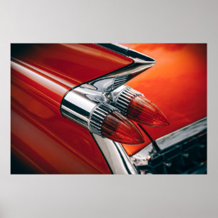 Poster Vintage Cadillac Américain Fabriqué Lights