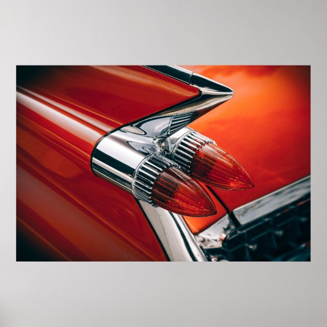 Poster Vintage Cadillac Américain Fabriqué Lights (Devant)