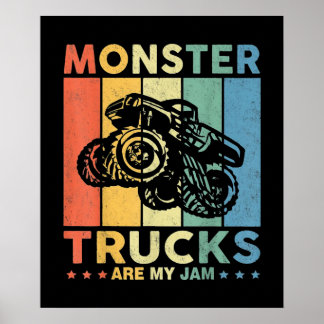 Poster Vintage Camion Monster Sont Ma Jam