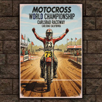 Poster vintage Carlsbad Raceway Motocross Wall