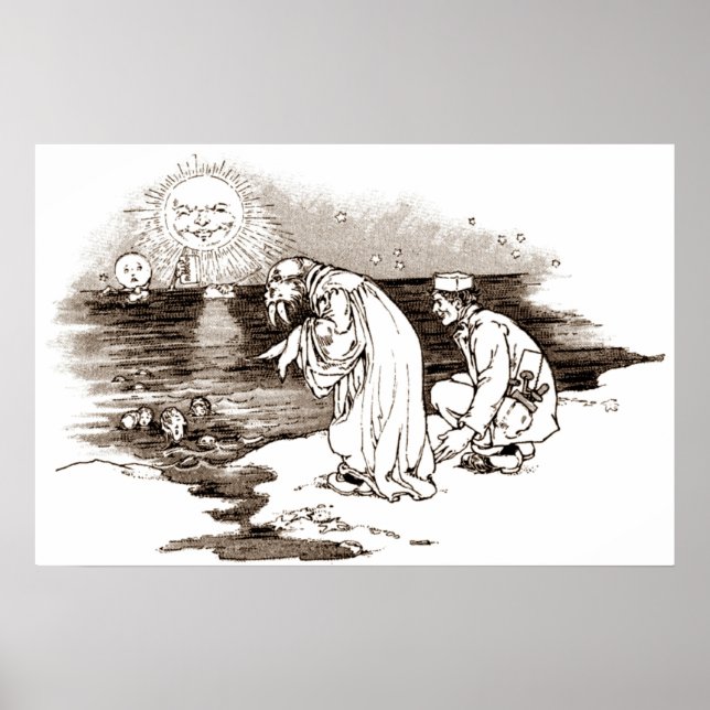 Poster vintage Carpenter & Walrus à Sepia (Devant)