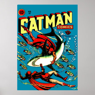 Poster Vintage Catman Comic Book Cover n° 32