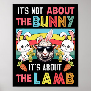 Poster Vintage Ce n'est pas lapin C'est à propos d'agneau