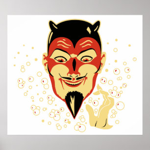 Poster Vintage chef du diable d'Halloween #2