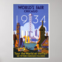 Poster vintage Chicago