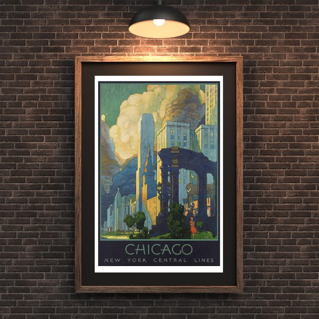 Poster vintage Chicago Travel (Créateur téléchargé)