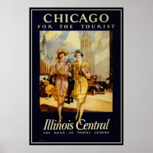 Poster Vintage Chicago, USA -
