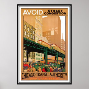 Poster Vintage Chicago, USA -