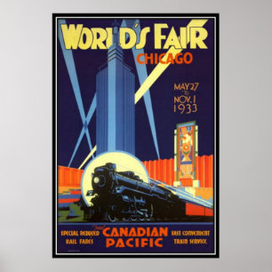 Poster Vintage Chicago, USA -