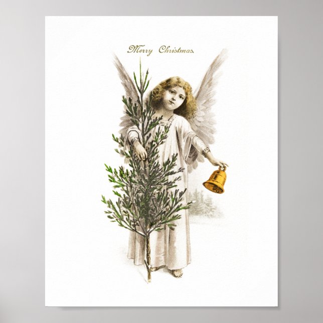 POSTER: VINTAGE CHRISTMAS ANGEL POSTER (Vorne)