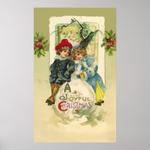 Poster Vintage Christmas Snowball