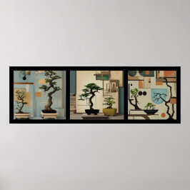Poster vintage collage bonsai 3/3 all in one