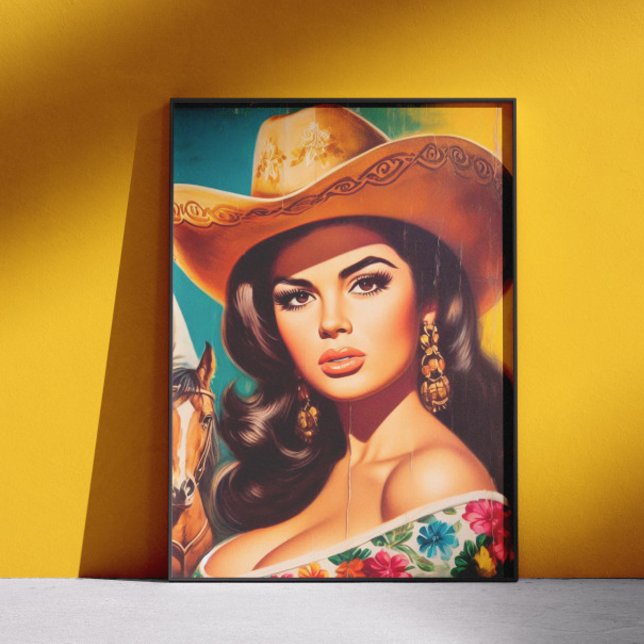 Poster Vintage Country Pin-up (Créateur téléchargé)