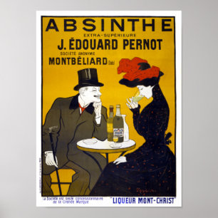 Poster vintage d'absinthe reconstitué
