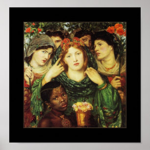 Poster Vintage Dante Gabriel Rossetti Die Geliebte
