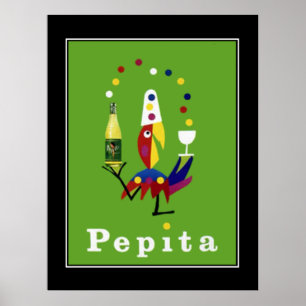Poster vintage de boisson Pepita