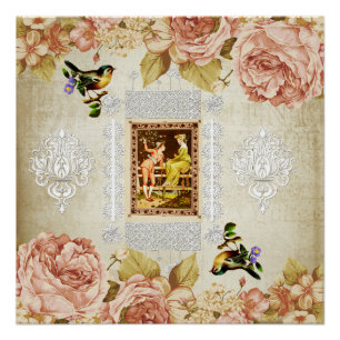 Poster vintage de collage