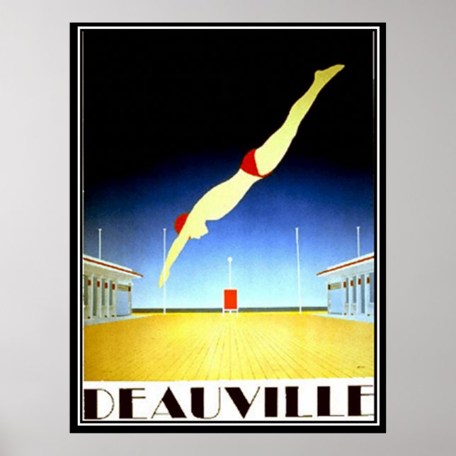 Poster vintage de Deauville (Devant)