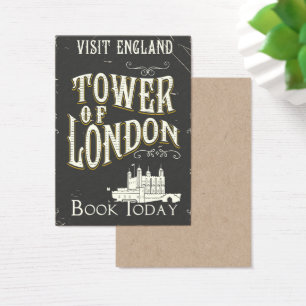 Poster vintage de la Tour de Londres Angleterre