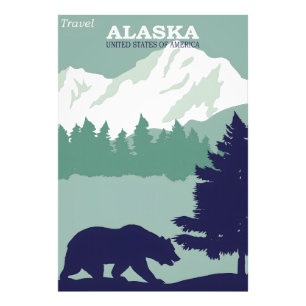 Poster vintage de l'Alaska