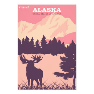 Poster vintage de l'Alaska