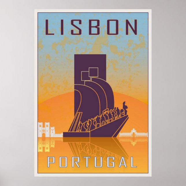 Poster vintage de Lisbonne (Devant)