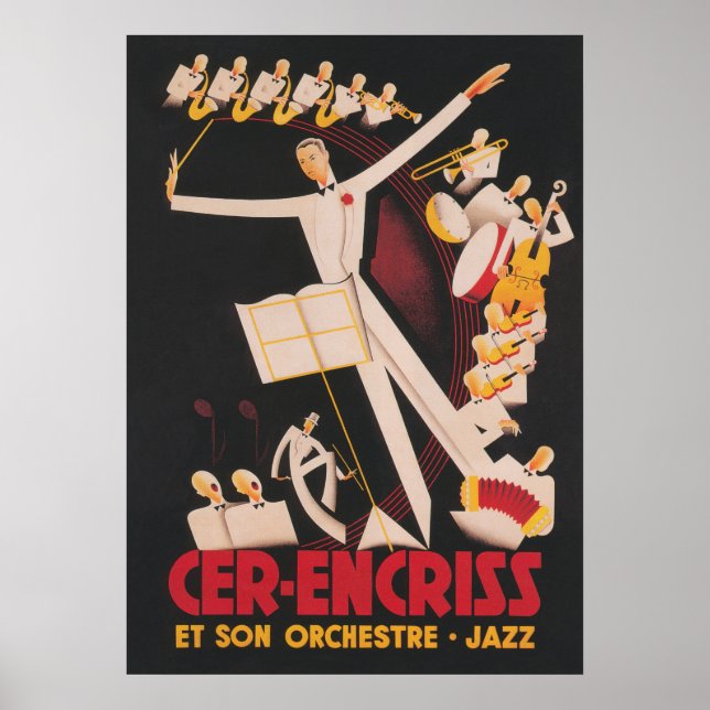 Poster vintage de musique orchestre (Devant)