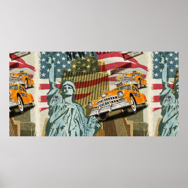 Poster vintage de New York. (Devant)