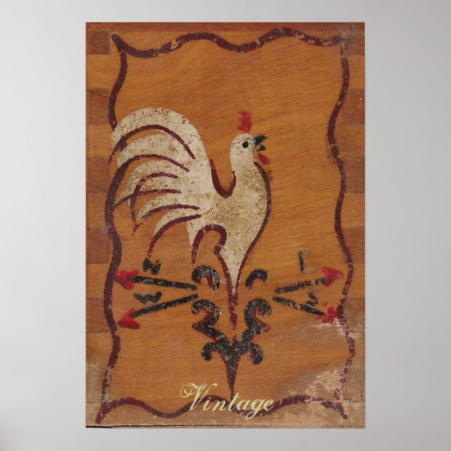 Poster vintage de poulet (Devant)