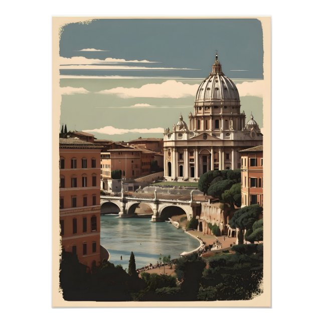 Poster vintage de Rome (Devant)