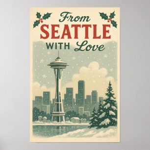 Poster Vintage "De Seattle Avec Amour"