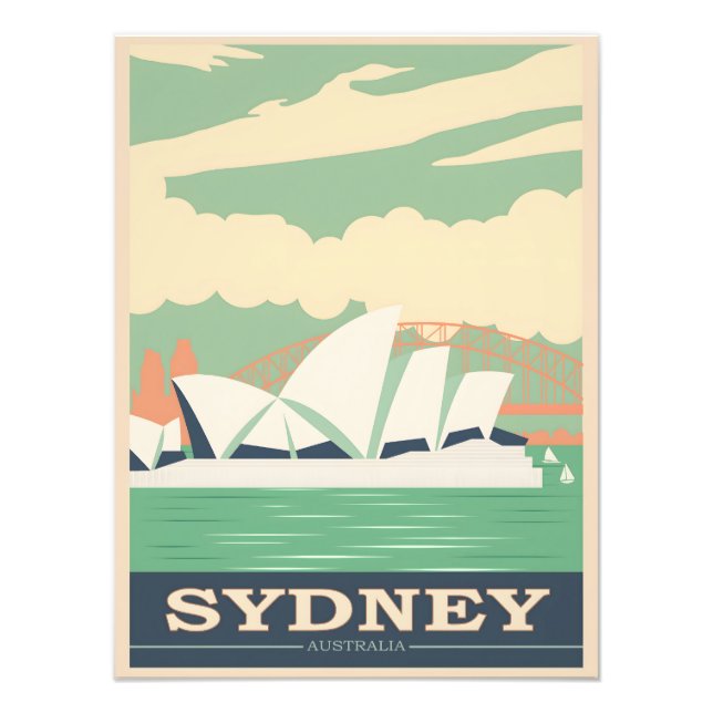 Poster vintage de Sydney (Devant)