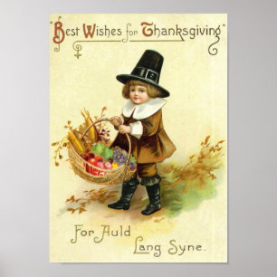 Poster vintage de Thanksgiving