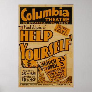 Poster vintage de théâtre Columbia