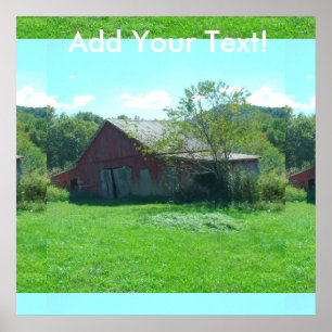 Poster Vintage Decaying Barn