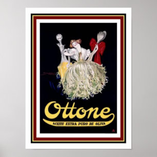 Poster Vintage Deco "Ottone" Olive Oil
