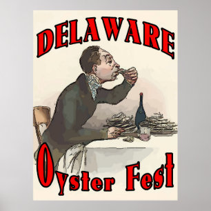 Poster Vintage Delaware Oyster