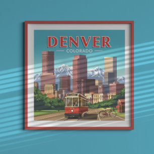 Poster Vintage Denver Colorado