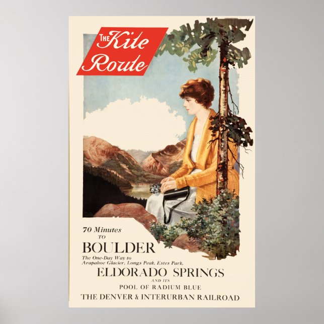 Poster vintage Denver & Interurban Railroad (Devant)