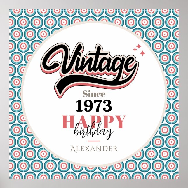 Poster Vintage depuis - 1973 (Devant)