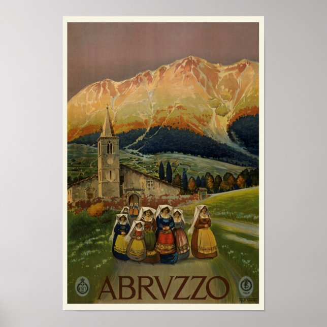 Poster vintage des Abruzzes (Devant)