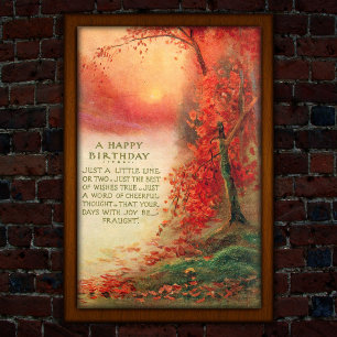 Poster Vintage dimanche d'automne 1917 Anniversaire