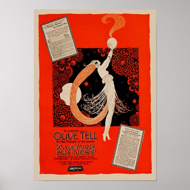 Poster vintage du film silencieux (Devant)