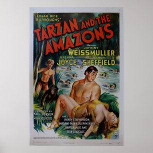 Poster vintage du film Tarzan