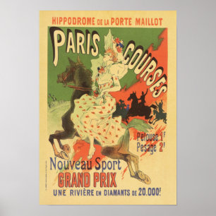 Poster vintage du Grand Prix de Paris