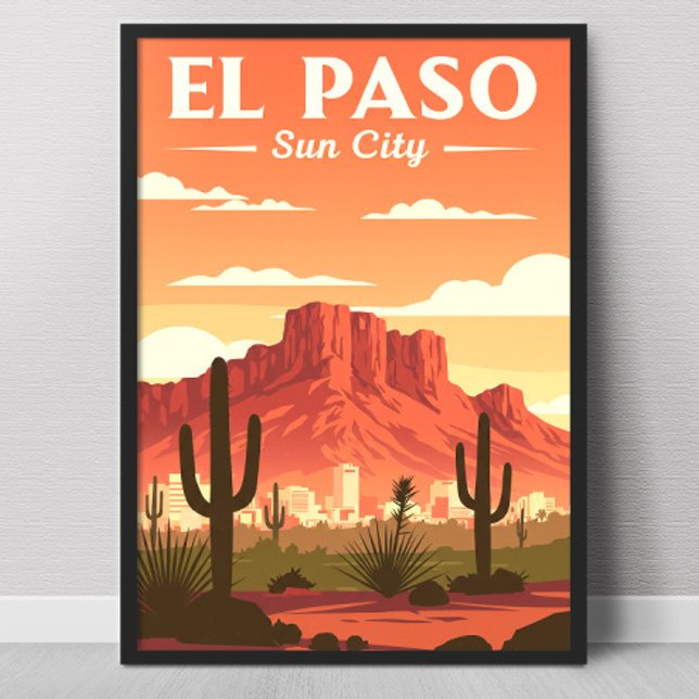 Poster Vintage El Paso Texas (Créateur téléchargé)