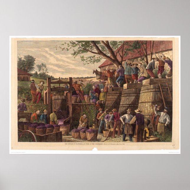 Poster Vintage en Californie (0604A) (Devant)